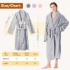 imageCatalonia Womens Plush Long Robe Shawlcollar Warm Comfy Fluffy Bathrobe Valentines Day Gift Mothers Day Gift for WomenGreyshawl