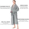 imageCatalonia Womens Plush Long Robe Shawlcollar Warm Comfy Fluffy Bathrobe Valentines Day Gift Mothers Day Gift for WomenGreyshawl