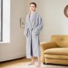 imageCatalonia Womens Plush Long Robe Shawlcollar Warm Comfy Fluffy Bathrobe Valentines Day Gift Mothers Day Gift for WomenGreyshawl