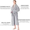 imageCatalonia Womens Plush Long Robe Shawlcollar Warm Comfy Fluffy Bathrobe Valentines Day Gift Mothers Day Gift for WomenGreyshawl
