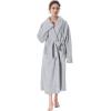 imageCatalonia Womens Plush Long Robe Shawlcollar Warm Comfy Fluffy Bathrobe Valentines Day Gift Mothers Day Gift for WomenGreyshawl