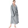 imageCatalonia Womens Plush Long Robe Shawlcollar Warm Comfy Fluffy Bathrobe Valentines Day Gift Mothers Day Gift for WomenGreyshawl