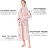 imageCatalonia Womens Plush Long Robe Shawlcollar Warm Comfy Fluffy Bathrobe Valentines Day Gift Mothers Day Gift for WomenLight Pinkshawl
