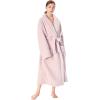 imageCatalonia Womens Plush Long Robe Shawlcollar Warm Comfy Fluffy Bathrobe Valentines Day Gift Mothers Day Gift for WomenLight Pinkshawl