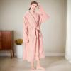 imageCatalonia Womens Plush Long Robe Shawlcollar Warm Comfy Fluffy Bathrobe Valentines Day Gift Mothers Day Gift for WomenPinkshawl