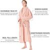 imageCatalonia Womens Plush Long Robe Shawlcollar Warm Comfy Fluffy Bathrobe Valentines Day Gift Mothers Day Gift for WomenPinkshawl