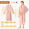 imageCatalonia Womens Plush Long Robe Shawlcollar Warm Comfy Fluffy Bathrobe Valentines Day Gift Mothers Day Gift for WomenPinkshawl
