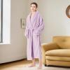 imageCatalonia Womens Plush Long Robe Shawlcollar Warm Comfy Fluffy Bathrobe Valentines Day Gift Mothers Day Gift for WomenPurpleshawl