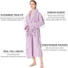 imageCatalonia Womens Plush Long Robe Shawlcollar Warm Comfy Fluffy Bathrobe Valentines Day Gift Mothers Day Gift for WomenPurpleshawl