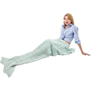 imageCatalonia Mermaid Tail Blanket with AntiSlip Neck StrapGray Knit