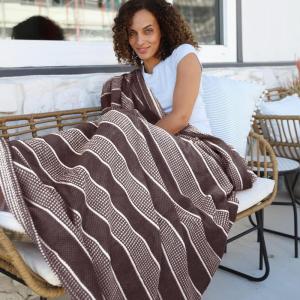 imageCatalonia Pink Coral Fleece Throw for Couch Lightweight Soft Cozy All Seasons Lounging Blanket Living Room Decor Student Dorm Valentines Day Gift 50x60 InchesBrown