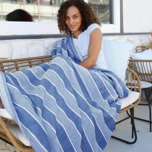 imageCatalonia Pink Coral Fleece Throw for Couch Lightweight Soft Cozy All Seasons Lounging Blanket Living Room Decor Student Dorm Valentines Day Gift 50x60 InchesBlue