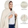 imageCatalonia Hooded Wearable Blanket Poncho for Adults Lightweight Fleece Cape with Hand Pockets Cozy Plush Wrap Gifts IdeasBeige