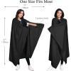 imageCatalonia Hooded Wearable Blanket Poncho for Adults Lightweight Fleece Cape with Hand Pockets Cozy Plush Wrap Gifts IdeasBlack
