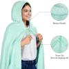 imageCatalonia Hooded Wearable Blanket Poncho for Adults Lightweight Fleece Cape with Hand Pockets Cozy Plush Wrap Gifts IdeasMint Green