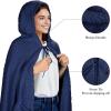 imageCatalonia Hooded Wearable Blanket Poncho for Adults Lightweight Fleece Cape with Hand Pockets Cozy Plush Wrap Gifts IdeasNavy