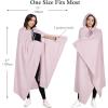 imageCatalonia Hooded Wearable Blanket Poncho for Adults Lightweight Fleece Cape with Hand Pockets Cozy Plush Wrap Gifts IdeasPink