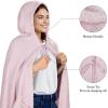 imageCatalonia Hooded Wearable Blanket Poncho for Adults Lightweight Fleece Cape with Hand Pockets Cozy Plush Wrap Gifts IdeasPink