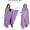 imageCatalonia Hooded Wearable Blanket Poncho for Adults Lightweight Fleece Cape with Hand Pockets Cozy Plush Wrap Gifts IdeasPurple