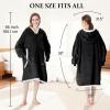 imageCatalonia Hoodie Blanket Oversized Wearable Blanket Hoodie for Women Men  Sweatshirt Blanket with PocketBlack
