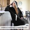 imageCatalonia Hoodie Blanket Oversized Wearable Blanket Hoodie for Women Men  Sweatshirt Blanket with PocketBlack