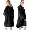 imageCatalonia Hoodie Blanket Oversized Wearable Blanket Hoodie for Women Men  Sweatshirt Blanket with PocketBlack