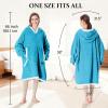 imageCatalonia Hoodie Blanket Oversized Wearable Blanket Hoodie for Women Men  Sweatshirt Blanket with PocketBlue