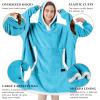 imageCatalonia Hoodie Blanket Oversized Wearable Blanket Hoodie for Women Men  Sweatshirt Blanket with PocketBlue