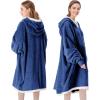 imageCatalonia Hoodie Blanket Oversized Wearable Blanket Hoodie for Women Men  Sweatshirt Blanket with PocketDark Blue