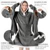 imageCatalonia Hoodie Blanket Oversized Wearable Blanket Hoodie for Women Men  Sweatshirt Blanket with PocketGray