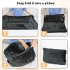 imageCatalonia Packable Travel Wearable Blanket Pillow with Sleeves for Adults 2 in 1 Wearable Blanket with PocketsBlack