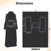 imageCatalonia Packable Travel Wearable Blanket Pillow with Sleeves for Adults 2 in 1 Wearable Blanket with PocketsBlack
