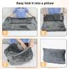 imageCatalonia Packable Travel Wearable Blanket Pillow with Sleeves for Adults 2 in 1 Wearable Blanket with PocketsGray