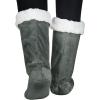 imageCatalonia Sherpa Slipper Socks for WomenWinter Indoor Home Non Skid BootiesSoftWarmFluffyGrey