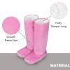imageCatalonia Sherpa Slipper Socks for WomenWinter Indoor Home Non Skid BootiesSoftWarmFluffyHot Pink