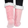 imageCatalonia Sherpa Slipper Socks for WomenWinter Indoor Home Non Skid BootiesSoftWarmFluffyPink