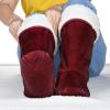 imageCatalonia Sherpa Slipper Socks for WomenWinter Indoor Home Non Skid BootiesSoftWarmFluffyWine