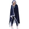 imageCatalonia Sherpa Wearable Blanket Poncho for Adult Women MenWrap Blanket Cape with PocketWarmSoftCozySnugglyComfort GiftNo SleevesNavy