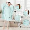 imageCatalonia Wearable Blanket Hoodie  Oversized Hoodie Blanket Sweatshirt Blanket for Women Men AdultsAque