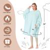 imageCatalonia Wearable Blanket Hoodie  Oversized Hoodie Blanket Sweatshirt Blanket for Women Men AdultsAque