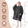 imageCatalonia Wearable Blanket Hoodie  Oversized Hoodie Blanket Sweatshirt Blanket for Women Men AdultsBlack