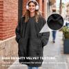 imageCatalonia Wearable Blanket Hoodie  Oversized Hoodie Blanket Sweatshirt Blanket for Women Men AdultsBlack