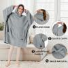 imageCatalonia Wearable Blanket Hoodie  Oversized Hoodie Blanket Sweatshirt Blanket for Women Men AdultsGray