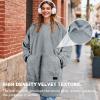 imageCatalonia Wearable Blanket Hoodie  Oversized Hoodie Blanket Sweatshirt Blanket for Women Men AdultsGray