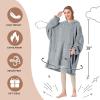 imageCatalonia Wearable Blanket Hoodie  Oversized Hoodie Blanket Sweatshirt Blanket for Women Men AdultsGray