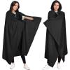 imageCatalonia Hooded Wearable Blanket Poncho for Adults Lightweight Fleece Cape with Hand Pockets Cozy Plush Wrap Gifts IdeasBlack