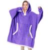 imageCatalonia Hoodie Blanket Oversized Wearable Blanket Hoodie for Women Men  Sweatshirt Blanket with PocketPurple