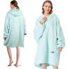 imageCatalonia Wearable Blanket Hoodie  Oversized Hoodie Blanket Sweatshirt Blanket for Women Men AdultsAque
