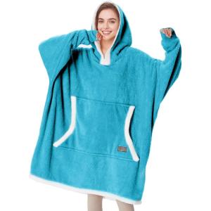 imageCatalonia Hoodie Blanket Oversized Wearable Blanket Hoodie for Women Men  Sweatshirt Blanket with PocketBlue