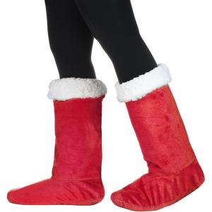 imageCatalonia Sherpa Slipper Socks for WomenWinter Indoor Home Non Skid BootiesSoftWarmFluffyRed